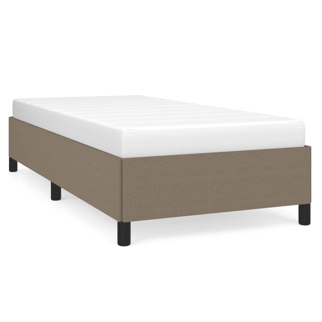 Sängram utan madrass Taupe 90x190 cm tyg