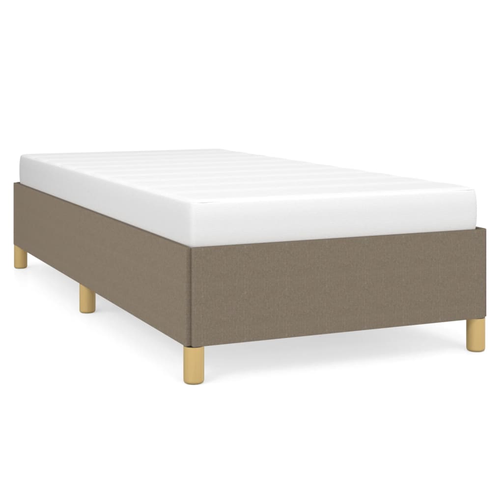 Sängram utan madrass taupe 100x200 cm tyg