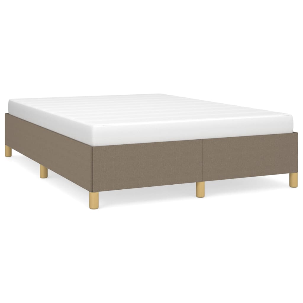 Sängram utan madrass taupe 140x200 cm tyg