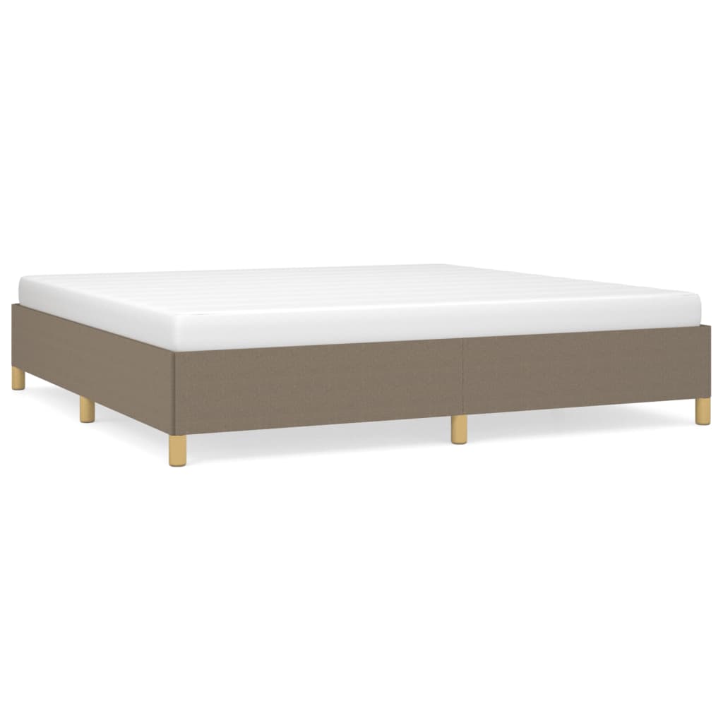 Sängram utan madrass taupe 200x200 cm tyg