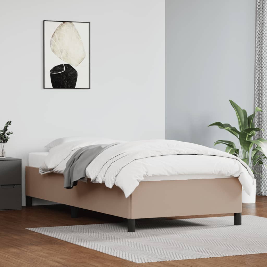 Sängram cappuccino 90x190 cm konstläder