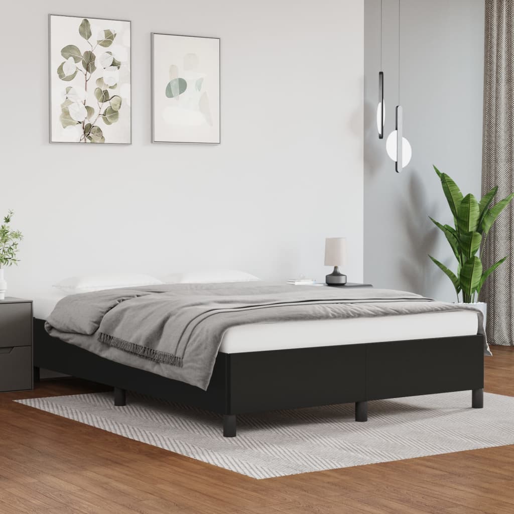 Sängram svart 140x190 cm konstläder