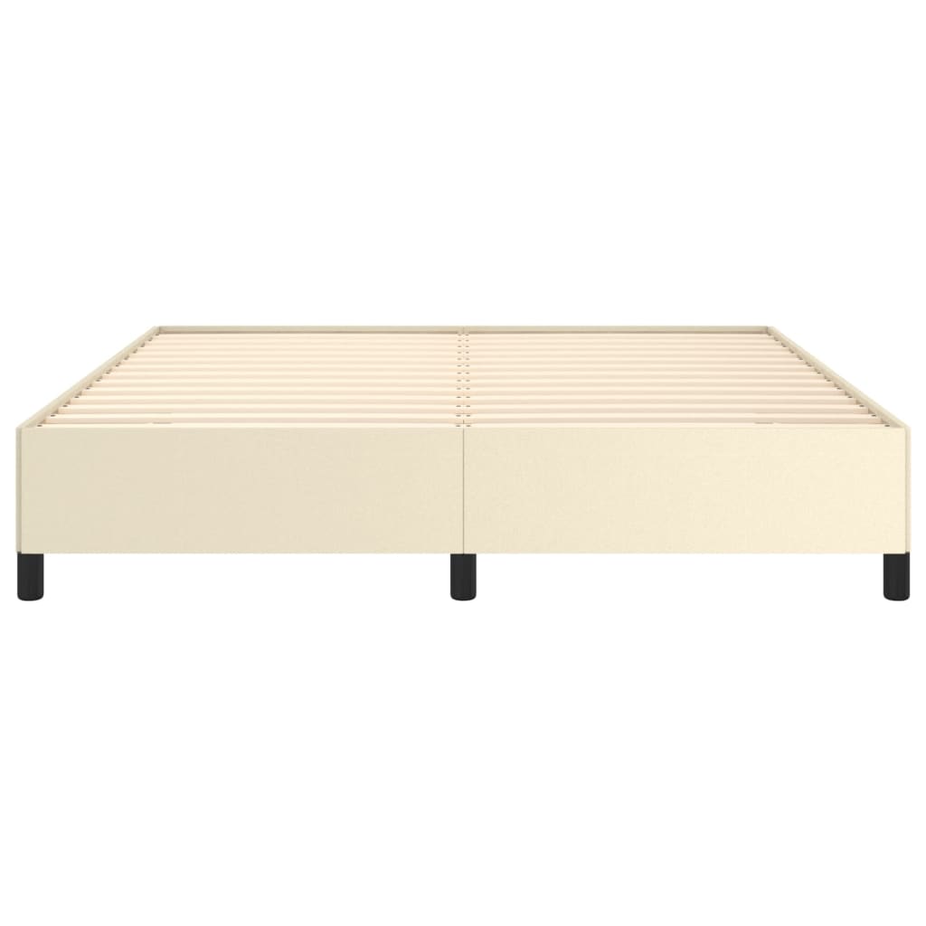 Sängram gräddvit 160x200 cm konstläder