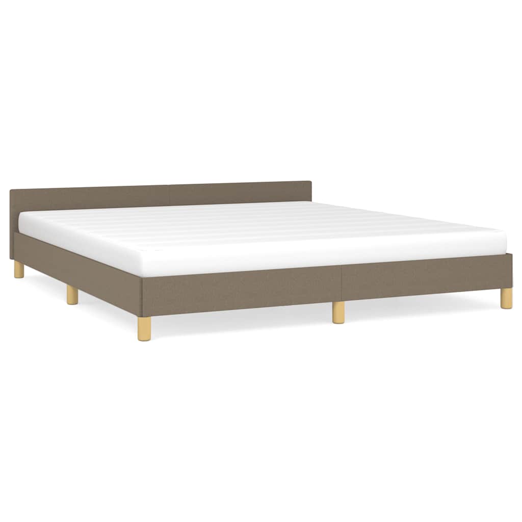 Sängram utan madrass taupe 160x200 cm tyg