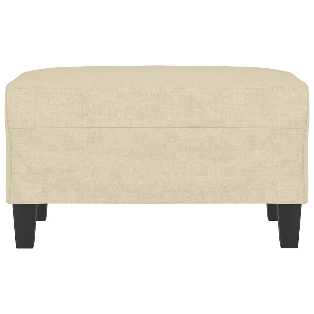 Fotpall gräddvit 70x55x41 cm tyg