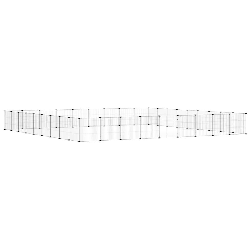 Hundgård svart 36 paneler 315x315x35 cm stål