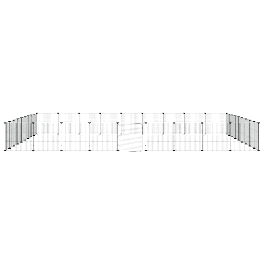 Hundgård svart 36 paneler 35x35 cm stål