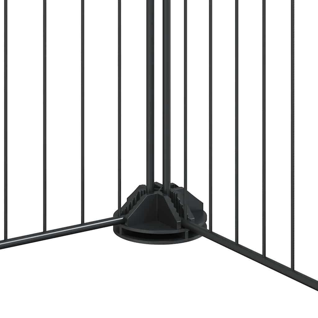 Hundgård svart 36 paneler 35x35 cm stål