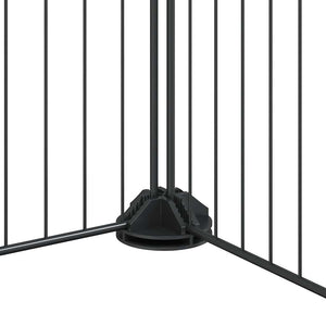 Hundgård svart 36 paneler 35x35 cm stål