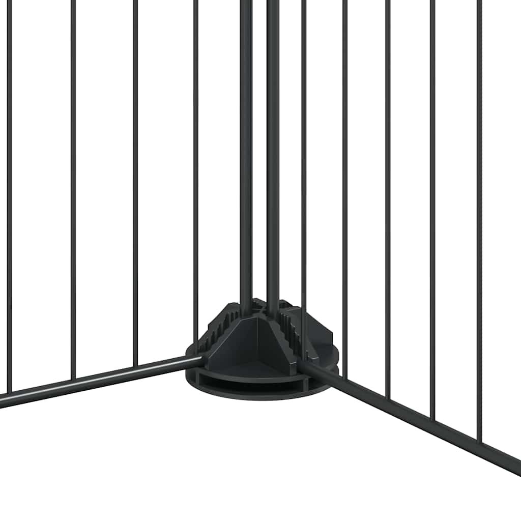 Hundgård svart 20 paneler 35x35 cm stål