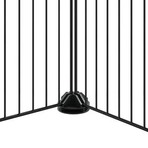 Hundgård svart 20 paneler 35x35 cm stål