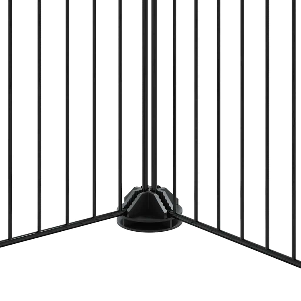Hundgård svart 44 paneler 35x35 cm stål