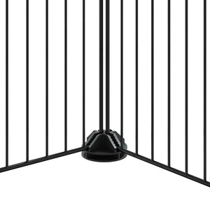 Hundgård svart 44 paneler 35x35 cm stål