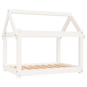 Hundbädd vit 81x60x70 cm massiv furu
