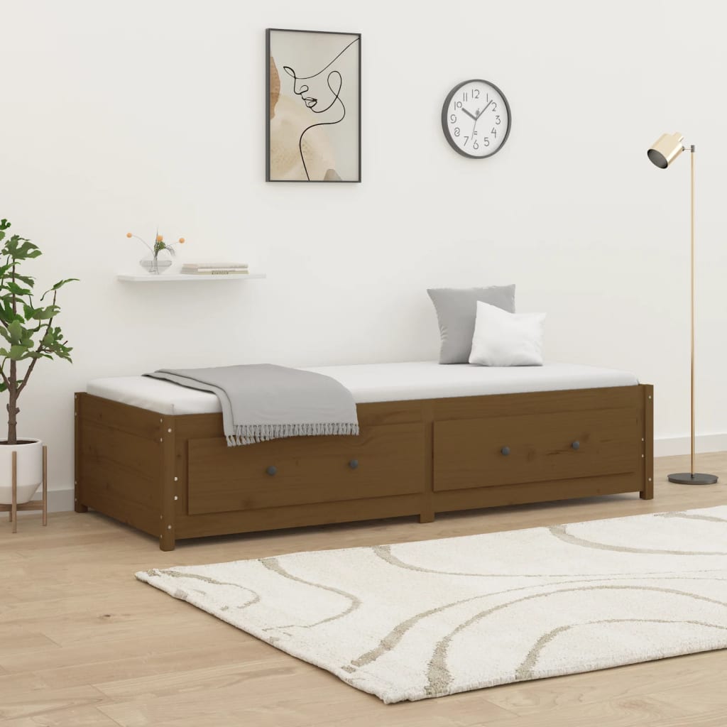 Dagbädd honungsbrun 80x200 cm massiv furu