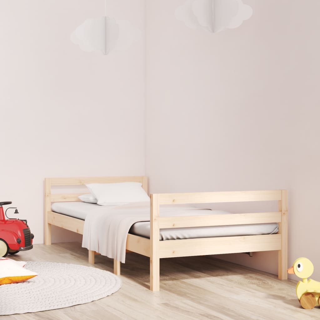 Sängram utan madrass 90x190 cm massiv furu