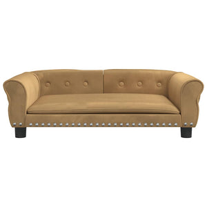 Hundbädd brun 95x55x30 cm sammet