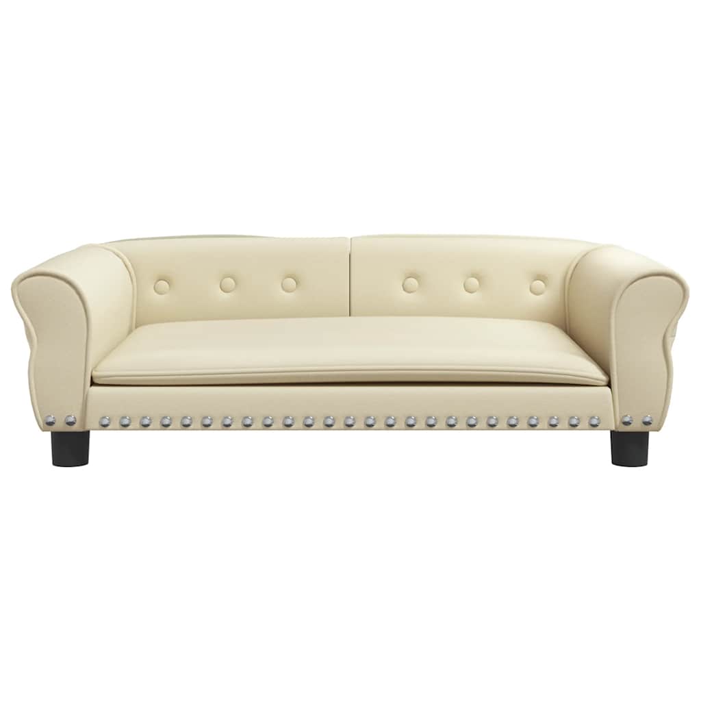 Hundbädd gräddvit 95x55x30 cm konstläder