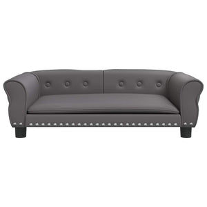 Hundbädd grå 95x55x30 cm konstläder