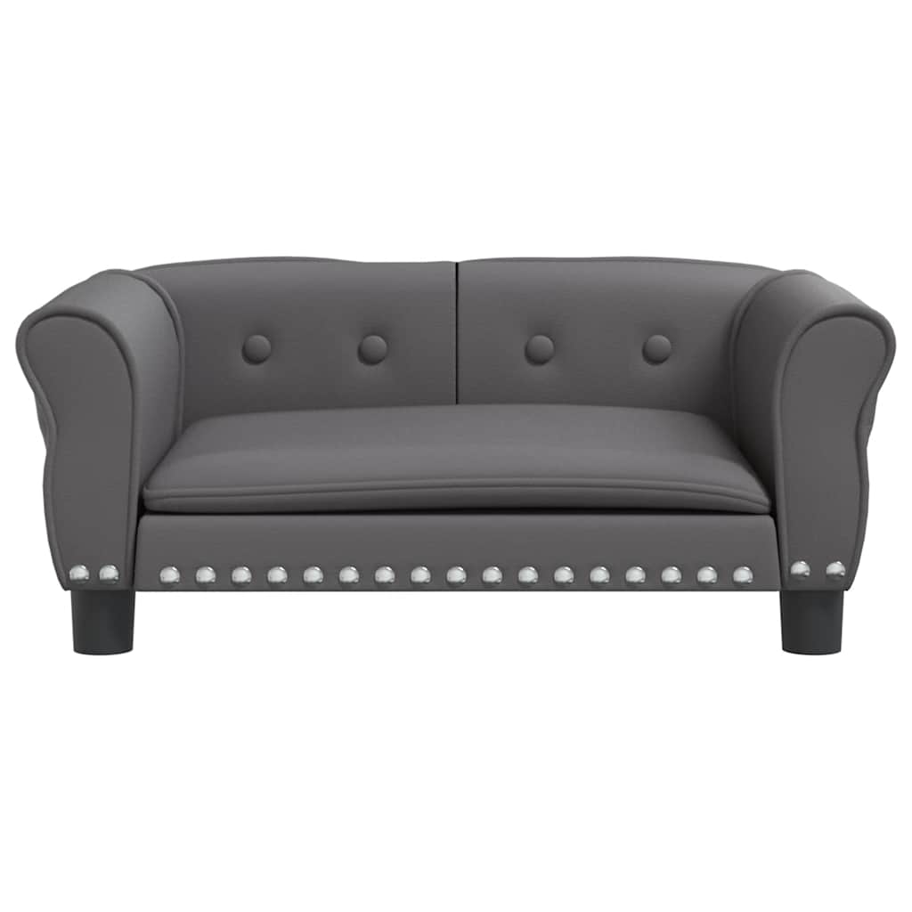 Hundbädd grå 70x45x30 cm konstläder