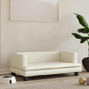 Hundbädd gräddvit 80x45x30 cm konstläder