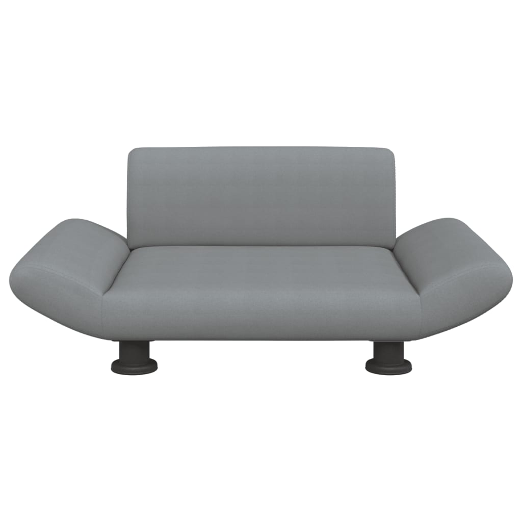 Hundbädd ljusgrå 70x45x28 cm tyg