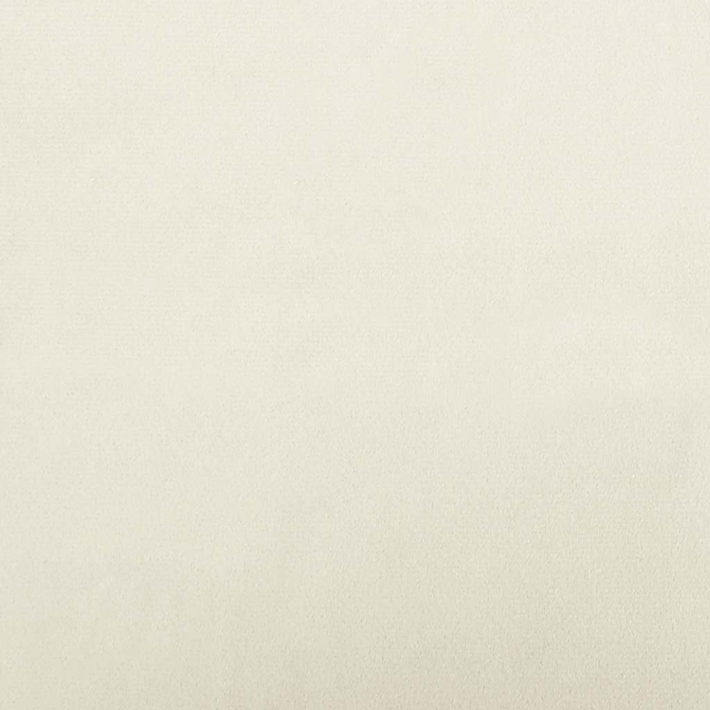 Hundbädd med förlängning gräddvit 100x50x30 cm sammet