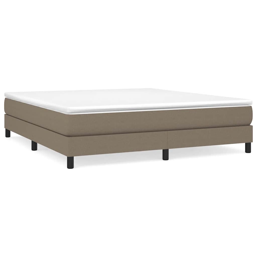 Boxspring-sängram taupe 160x200 cm tyg