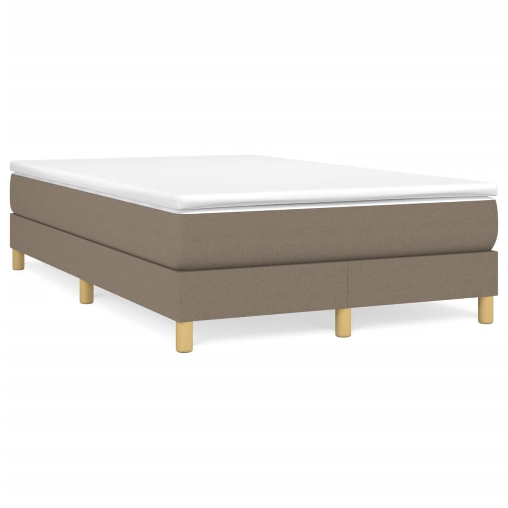 Boxspring-sängram taupe 120x200 cm tyg