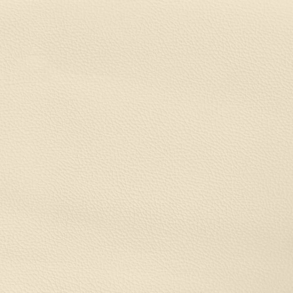 Boxspring-sängram gräddvit 100x200 cm konstläder