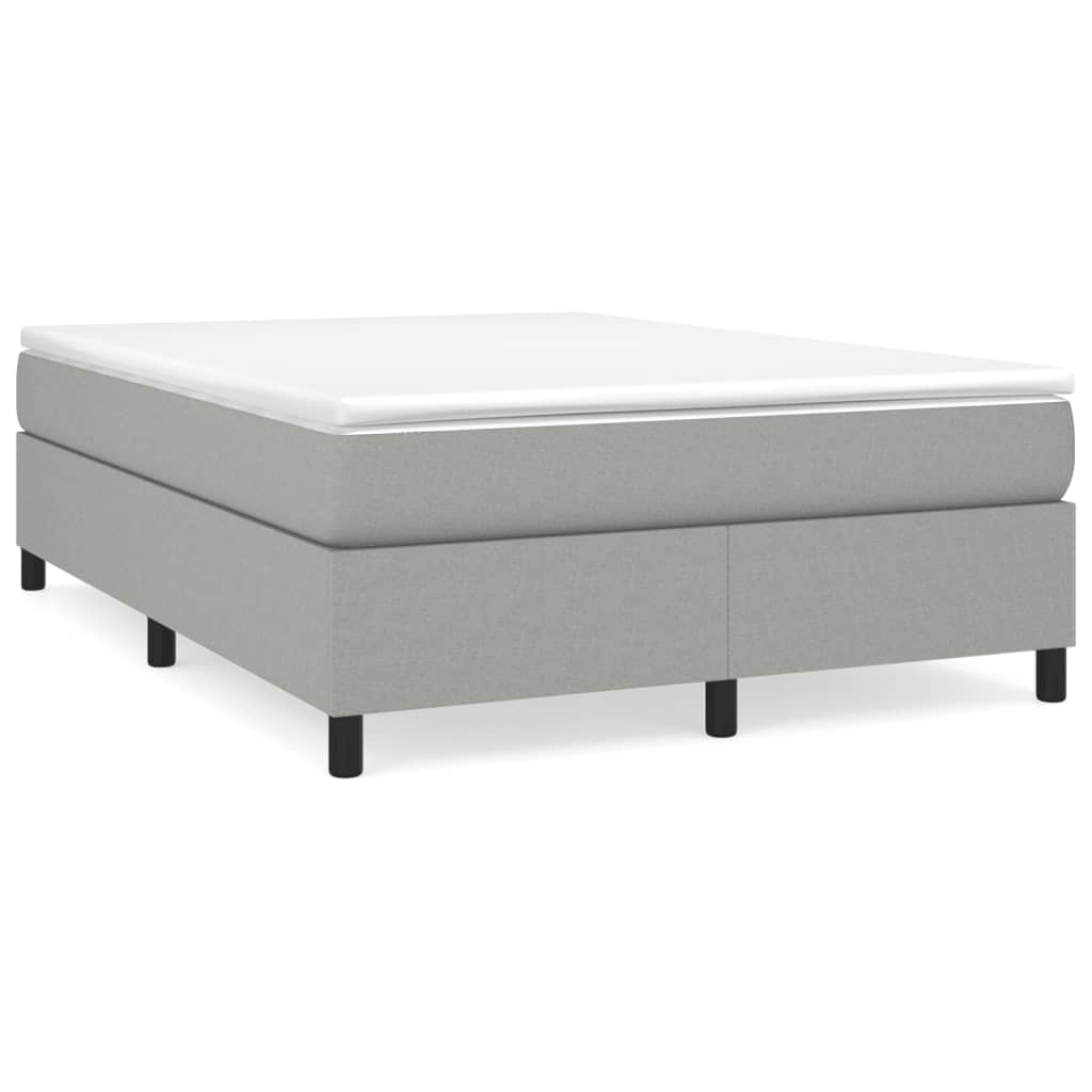 Boxspring-sängram ljusgrå 140x200 cm tyg