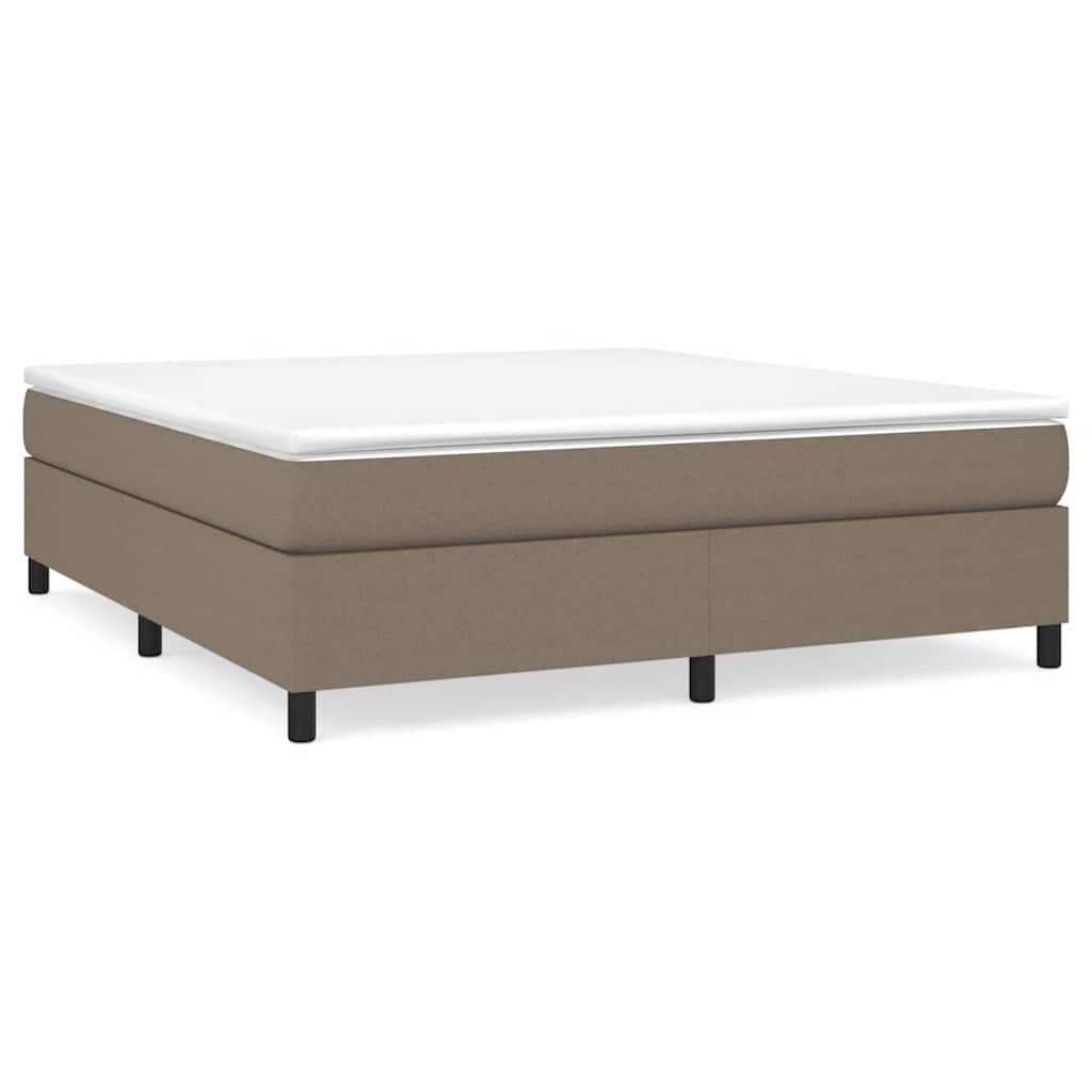 Boxspring-sängram taupe 160x200 cm tyg
