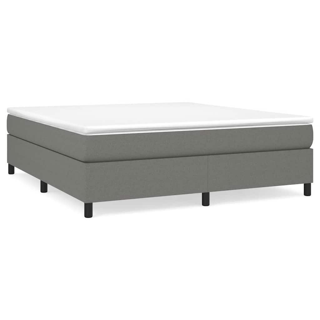 Boxspring-sängram mörkgrå 180x200 cm tyg