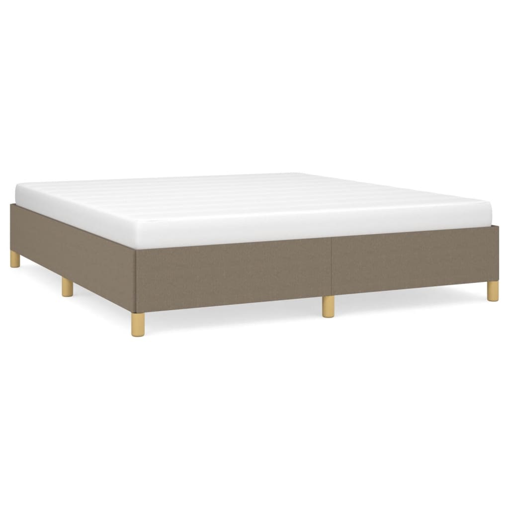 Boxspring-sängram taupe 160x200 cm tyg