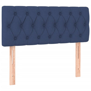 Ramsäng med madrass blå 90x190 cm tyg