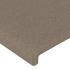 Sängram utan madrass Taupe 90x190 cm tyg