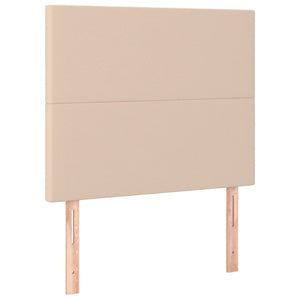 Sängram med huvudgavel cappuccino 80x200 cm konstläder