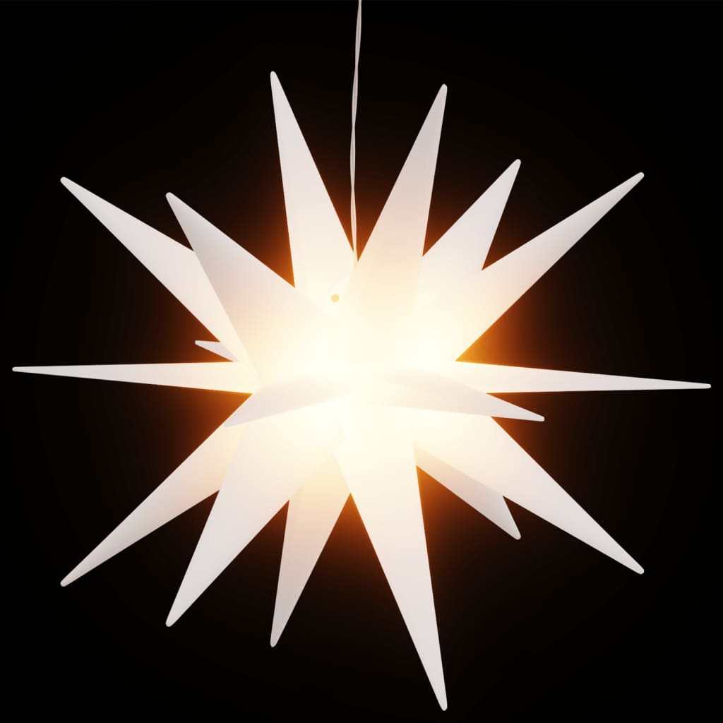 Stjärna med LED-belysning vikbar vit 43 cm