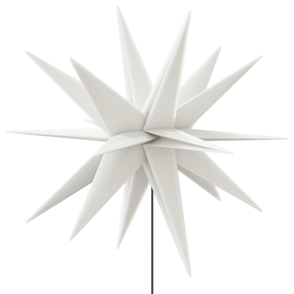 Stjärnor med spett LED 3 st vikbar vit 35 cm