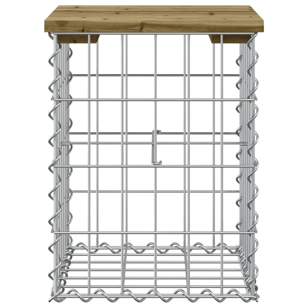Trädgårdsbänk gabion-design 33x31x42 cm impregnerad furu