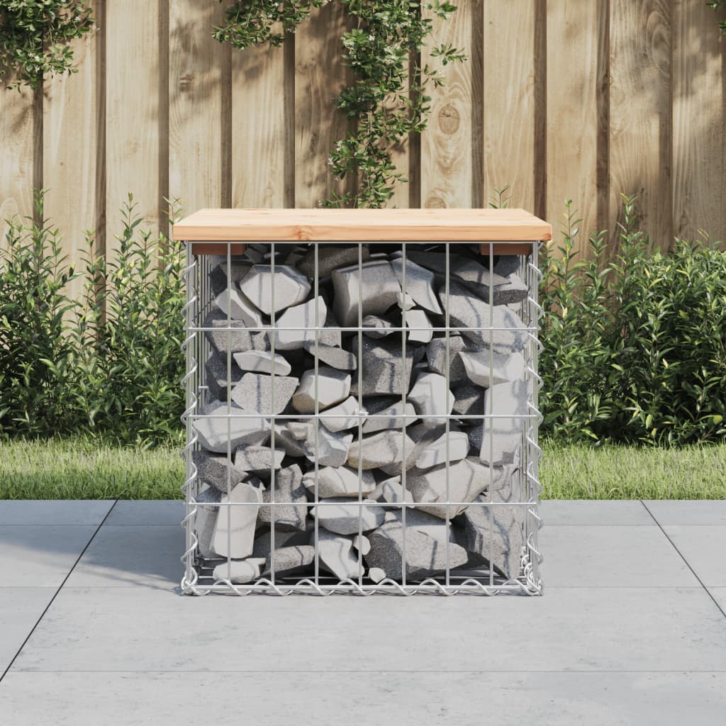 Trädgårdsbänk gabion-design 43x44x42 cm massiv furu