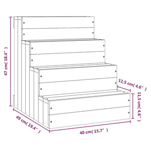 Husdjurstrappa Honungsbrun 40x49x47 cm massiv furu - njoyroom