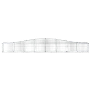 Gabioner bågformade 25 st 400x50x40/60 cm galvaniserat järn
