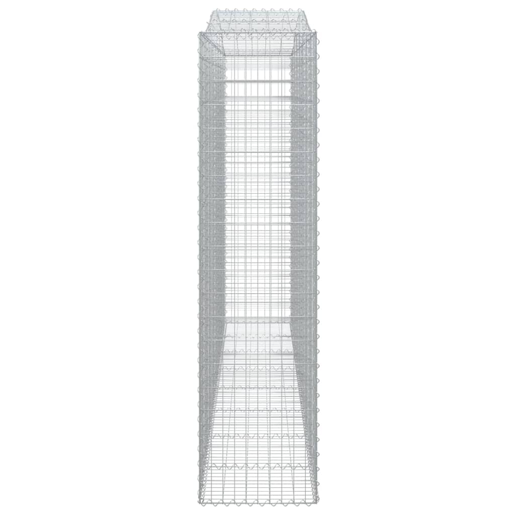 Gabioner bågformade 5 st 400x50x200/220 cm galvaniserat järn