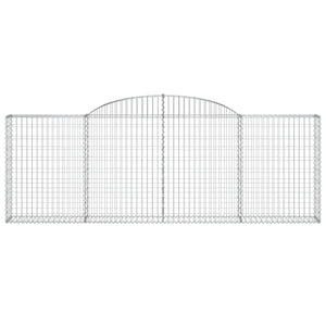 Gabioner bågformade 12 st 300x30x100/120 cm galvaniserat järn