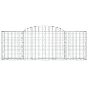 Gabioner bågformade 30 st 300x30x100/120 cm galvaniserat järn