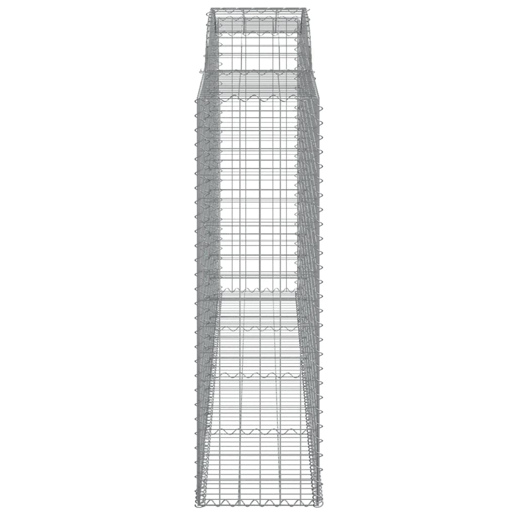 Gabioner bågformade 4 st 300x50x160/180 cm galvaniserat järn