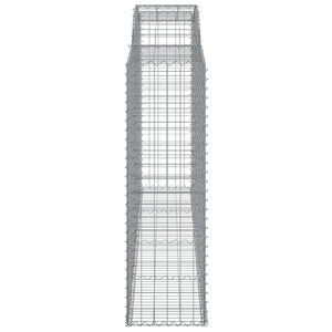 Gabioner bågformade 6 st 300x50x160/180 cm galvaniserat järn