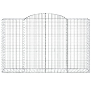 Gabioner bågformade 8 st 300x50x180/200 cm galvaniserat järn
