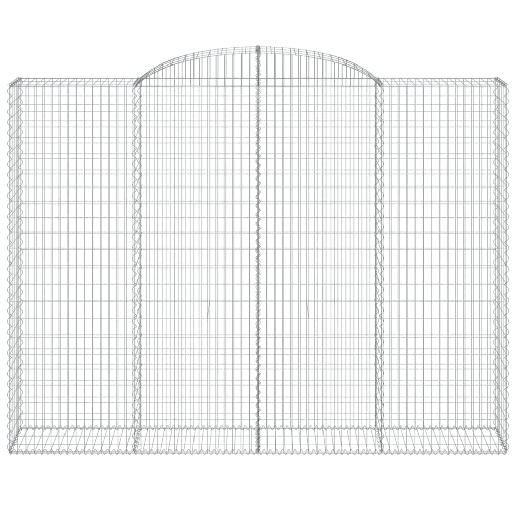 Gabioner bågformade 6 st 300x50x220/240 cm galvaniserat järn